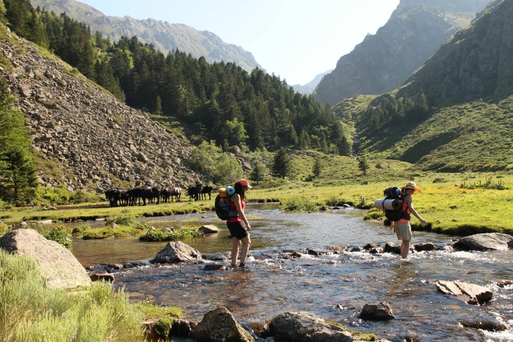 sentier de randonnée autour du camping du lac mercus